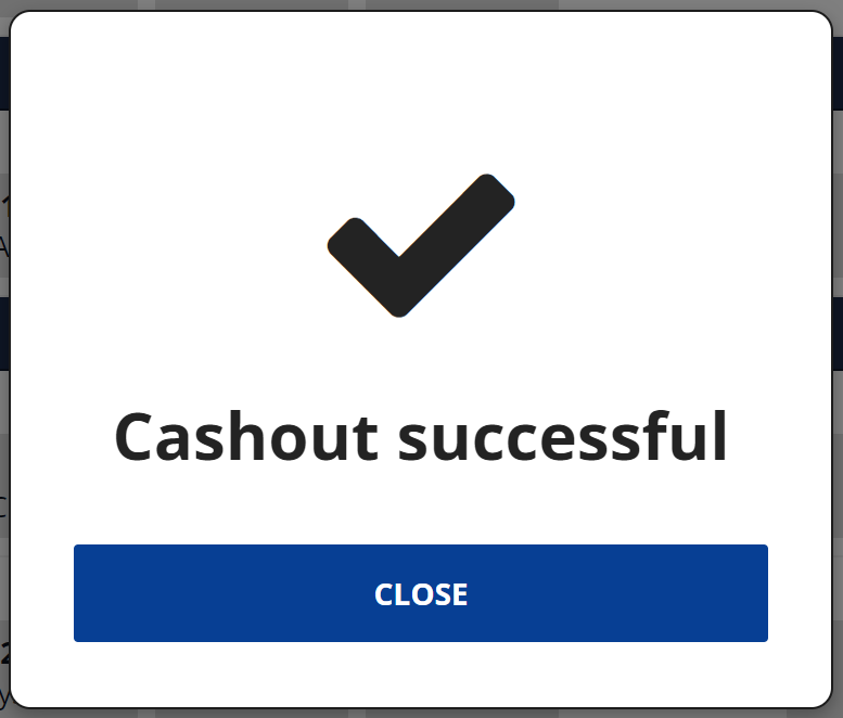 Cash Out Success